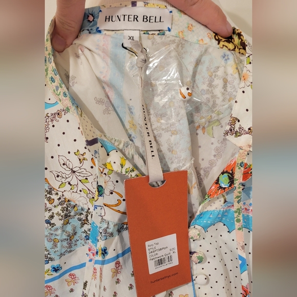 Nwt! Hunter Bell Anthropologie Rory Patchwork Blouse. Sz. Xl - Picture 7 of 9